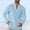 Blue, variant on Gspmoly Shirts for Men, Men'S and Linen Solid Color Fashion Long-Sleeved Lapel Top/Shirt Men Top up to 70% Off