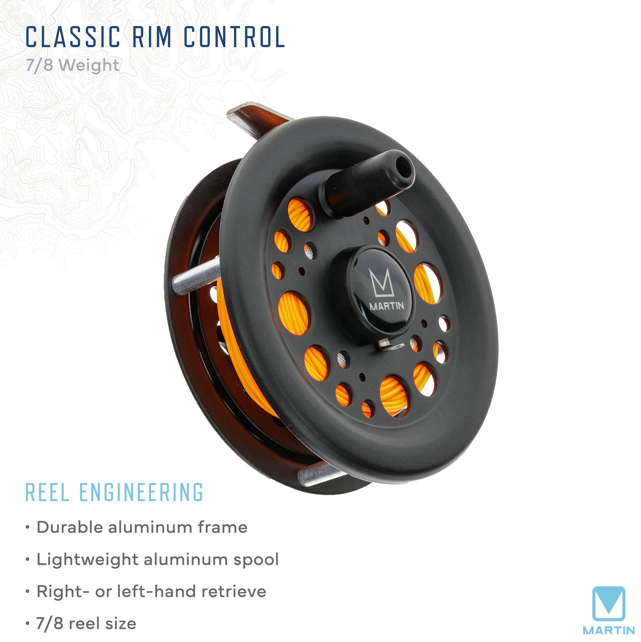 ZEBCO Martin Classic Size 7/8 Fly Fishing Reel – Durable Classic Design, 21-43565