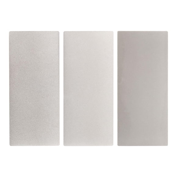 HARFINGTON 3pcs Diamond Sharpening Stone Set 250/600/1200 Grit Knife Sharpening Stone Surface Plate for Knives Scissors Kitchen Tools, Silver Tone