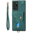 thumbnail image 5 of Nalacover for Samsung Note 20 Ultra, Slim Case Wallet with Credit Card Holder, Back Flip Premium Leather Magnetic Clasp Kickstand Wirst Hand Strap Shockproof Cover for Galaxy Note 20 Ultra, Green, 5 of 7