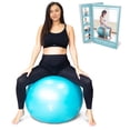 thumbnail image 1 of BABYGO Birthing Ball - Pregnancy Yoga Labor & Exercise Ball & Book Set Trimester Targeting, Maternity Physio, Birth & Recovery Plan Anti Burst Eco Friendly Material + Pump 65cm Turquoise, 1 of 4