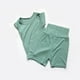 thumbnail image 4 of Odeerbi 6M-7Y Conjunto de Pijama de Verano Para Niños Y Niñas de Punto Elástico Con Camiseta de Manga Corta Y Pantalón Corto de Cintura Alta Conjunto de Pijama de Dos Piezas, 4 of 5
