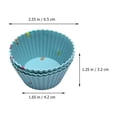 thumbnail image 4 of GOOHOCHY 1 juego / 6 piezas de molde para hornear de encaje redondo de silicona engrosada para muffins (mezcla de colores), 4 of 8