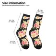 thumbnail image 2 of Fuzoiu Rose Flowers Print Kids Socks For Boys Girls,Grip Crew Socks with Non Slip,Lightweight Stretch Crew Socks,Toddlers Crew Boot Socks, 2 of 5
