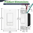 thumbnail image 6 of Greencycle Smart WiFi Dimmer Switch, Single Pole 1 Pack), Needs Neutral Wire,2.4GHz WiFi Light Switch, No Hub Required,Work with Alexa and Google Home,for Dimmable 150W LED CFL,600W Incandescent, ETL, 6 of 8