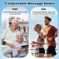 thumbnail image 3 of Wireless TENS EMS Muscle Stimulator with App Control - 12 Modes Pain Relief Device for Neck, Back, Shoulder, 3 of 8