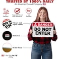 thumbnail image 2 of TRADESAFE Danger Do Not Enter Sign, No Entry Wall Safety Signs, 14” x 10”, 40 Mil Aluminum Safety Sign, 2 of 6