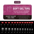 thumbnail image 1 of ERNA 550PCS Soft Gel X Nail Tips Supplies,Full Cover False Nail Tips for Acrylic Nails Gel,Short Square Medium Length Almond Nail Tip, 1 of 16