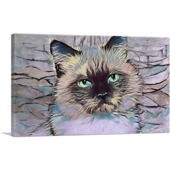 ARTCANVAS Balinese Cat Breed Canvas Art Print - Size: 26" x 18" (0.75" Deep)