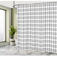 thumbnail image 4 of Ambesonne Geometric Shower Curtain, Arrow Head-Like Shapes, 69"Wx84"L, Charcoal Grey and White, 4 of 4