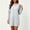 Gray, variant on Women's Crew Neck Long Sleeve Tunic Dress, Solid Casual Mini Dress with Pockets, Loose Fit Everyday Sweater Dress for Fall Winter Daily Outfits Gray XL(XL)