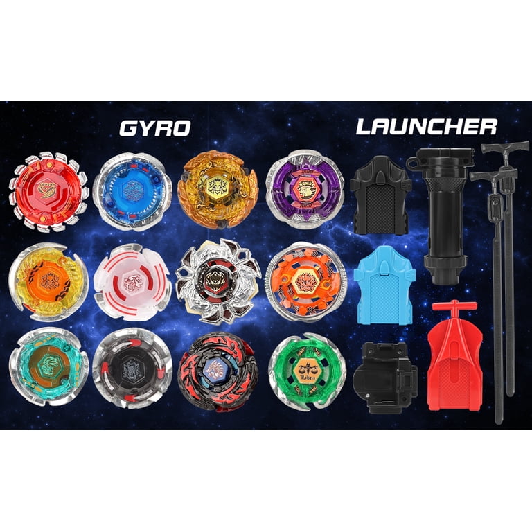 Set /2 pièces Toupie Gyro de Combat de Vitesse Métal Fusion 4D avec
