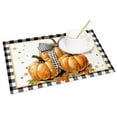 thumbnail image 6 of SUNOLIFE Fall Pumpkins Placemats Set of 4,Thanksgiving Autumn Sunflower Table Decorations 12x18 inch, 6 of 6