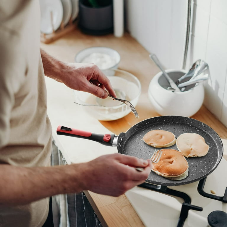 Innerwell 11 Inch Nonstick Comal Crepe Pan Granite Coating, Flat