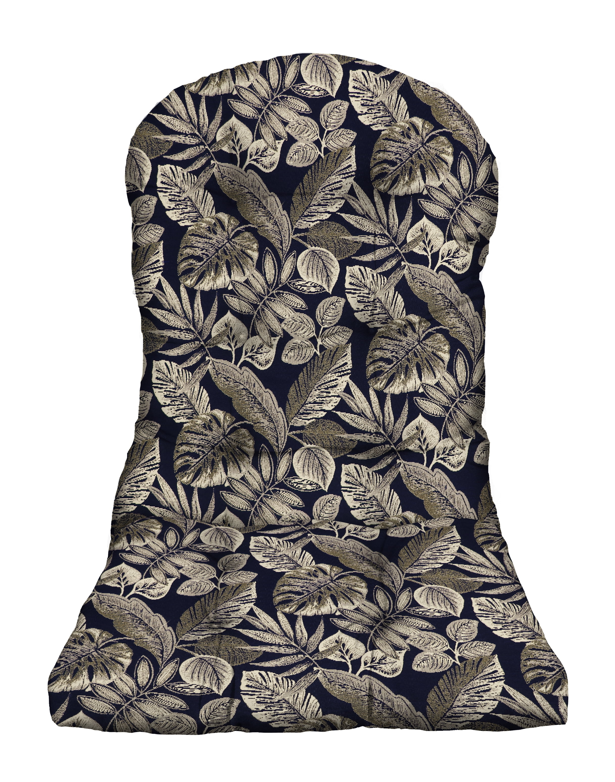 RSH Décor Outdoor Patio Single Tufted Adirondack Chair Seat Cushion, Casco Lapis Blue