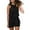 Black, variant on Women's Summer Sleeveless Ruffle Romper - Round Neck Jumpsuit for Casual Outings - Lightweight Polyester, Asian Sizes, Hand Wash Recommended
