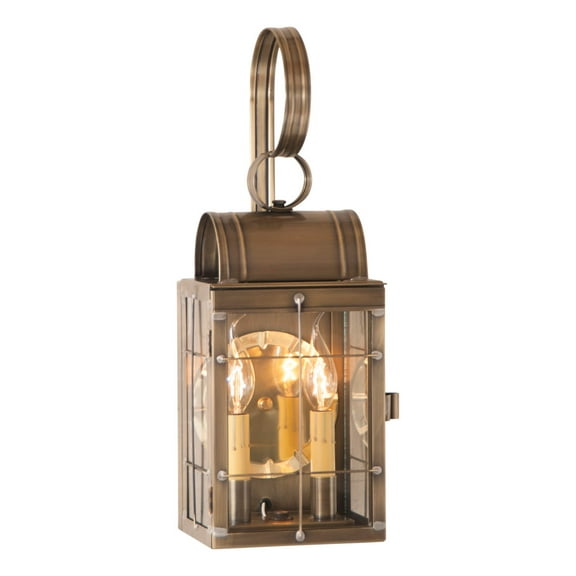 Irvins Country Tinware Entryway Double Wall Lantern in Weathered Brass 20 inches