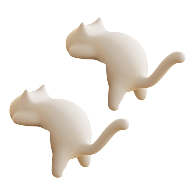 Ganchos para escritorio con forma de gato, sin taladro, organizadores de escritorio para llaves, bolsos y auriculares.