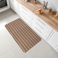 thumbnail image 2 of Skid-resistant Carpet Indoor Area Rug Floor Mat - Mocha Brown Stripe - 2' X 3' - Many Other Sizes to Choose From, 2 of 6