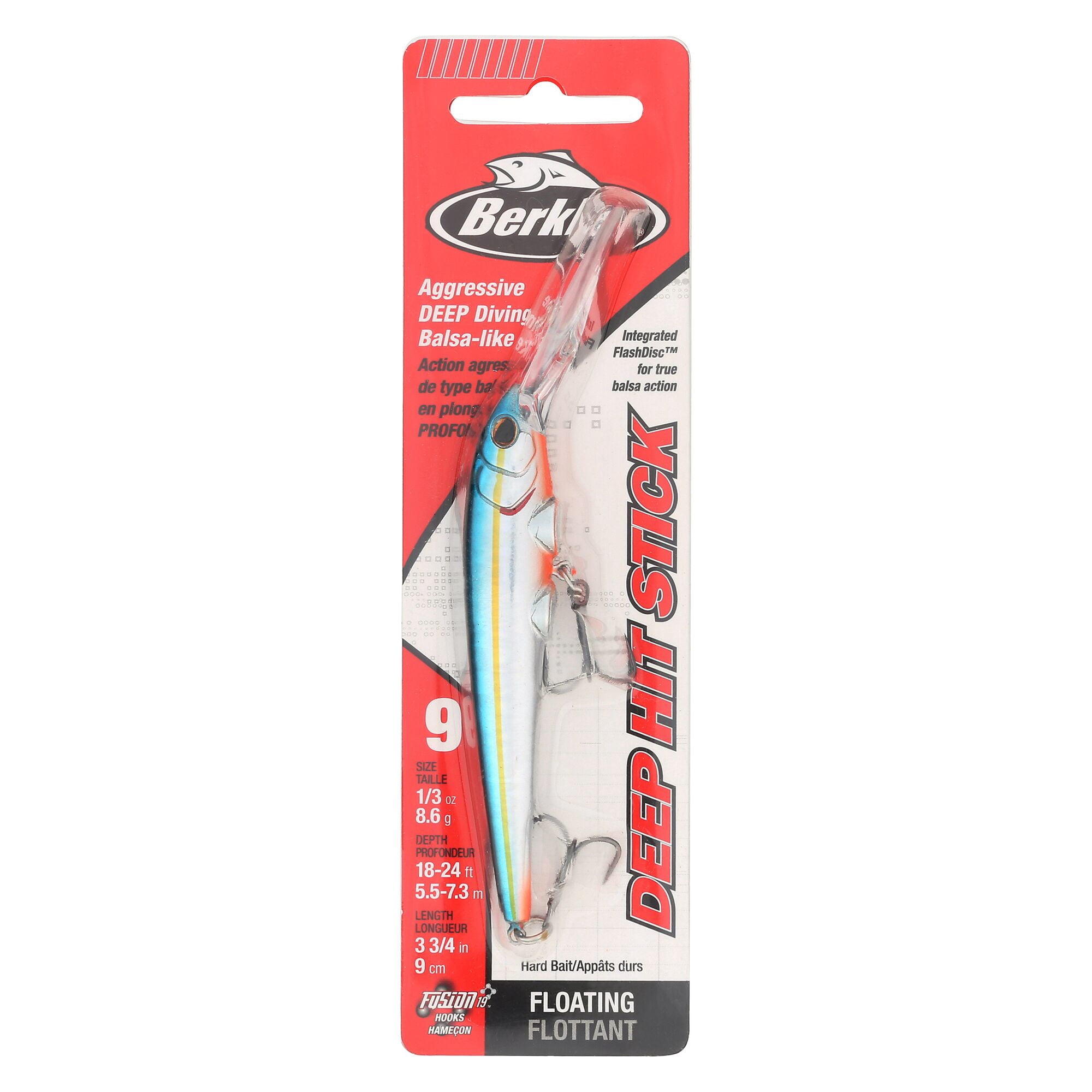 Berkley Deep Hit Stick, 3.75 in, Crankbaits, Slick Alewife (1-count)