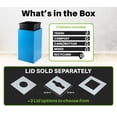 thumbnail image 3 of Alpine Commercial Indoor Recycle Bin with Lid - 29 Gallon Blue Recycle Bin Recycle Trash Can Office Recycling Bins, Metal Recycling Container with Stickers & 3 Optional Lids Sold Separately, 3 of 9