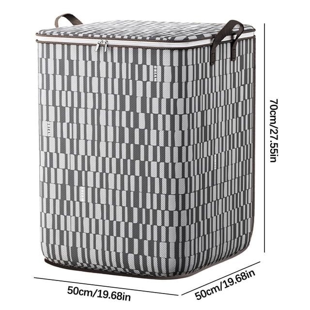 Organisateur de Sacs de Rangement pour Vêtements avec Double Fermeture Éclair et Poignée Renforcée pour Tri de Garde-Robe Capacité de 100 L Sac Portable en Tissu Non Tissé