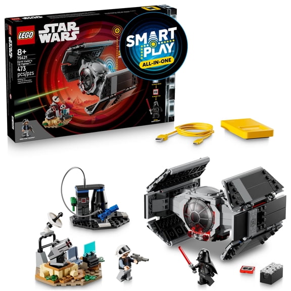 LEGO Star Wars SMART Play: Darth Vader’s TIE Fighter Interactive Building Toy - All-In-One Set - Reacts to How You Move and Play with a SMART Brick - Gift for Boys, Girls and Kids Ages 8  - 75421