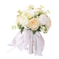 thumbnail image 4 of Ramo de novia de rosas artificiales de 25 cm de altura para boda, fiesta, compromiso Champán, 4 of 9