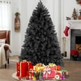 thumbnail image 2 of Farmdex 6ft Unlit Black Christmas Tree, Artificial Tree with 700 Branch Tips, Metal Stand, Xmas Full Tree for Indoor Holiday Carnival Party, 2 of 8