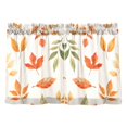 thumbnail image 7 of Yayeee Kitchen Curtains Tier Pair Light Filtering 27"x24" Rod Pocket Short Cafe Window Panel, Beige Autumn Leaves, 7 of 7