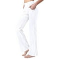 thumbnail image 1 of MAWCLOS Women Bottoms Solid Color Harem Pants High Waist Trousers Ladies Sport Activewear Fitness White 2XL, 1 of 4