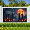 thumbnail image 5 of Ghost Decoration Spooky Halloween Banner Jack O Lantern Haunted Gate for Halloween Party Outdoor Night, 5 of 9