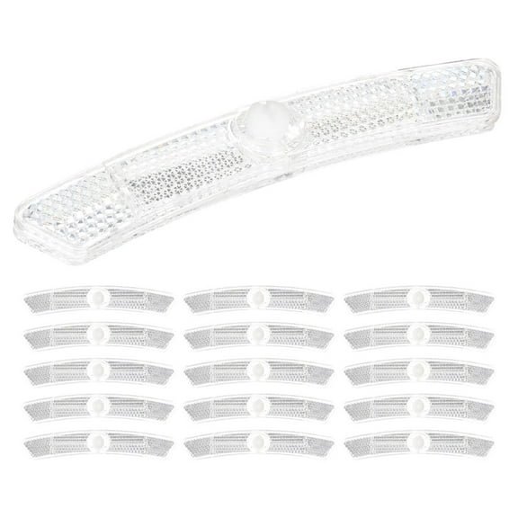 unbranded 16 Pcs Wheel Reflector Red Bicycle Bicycle Reflector 12.50X2.00X1.00CM White