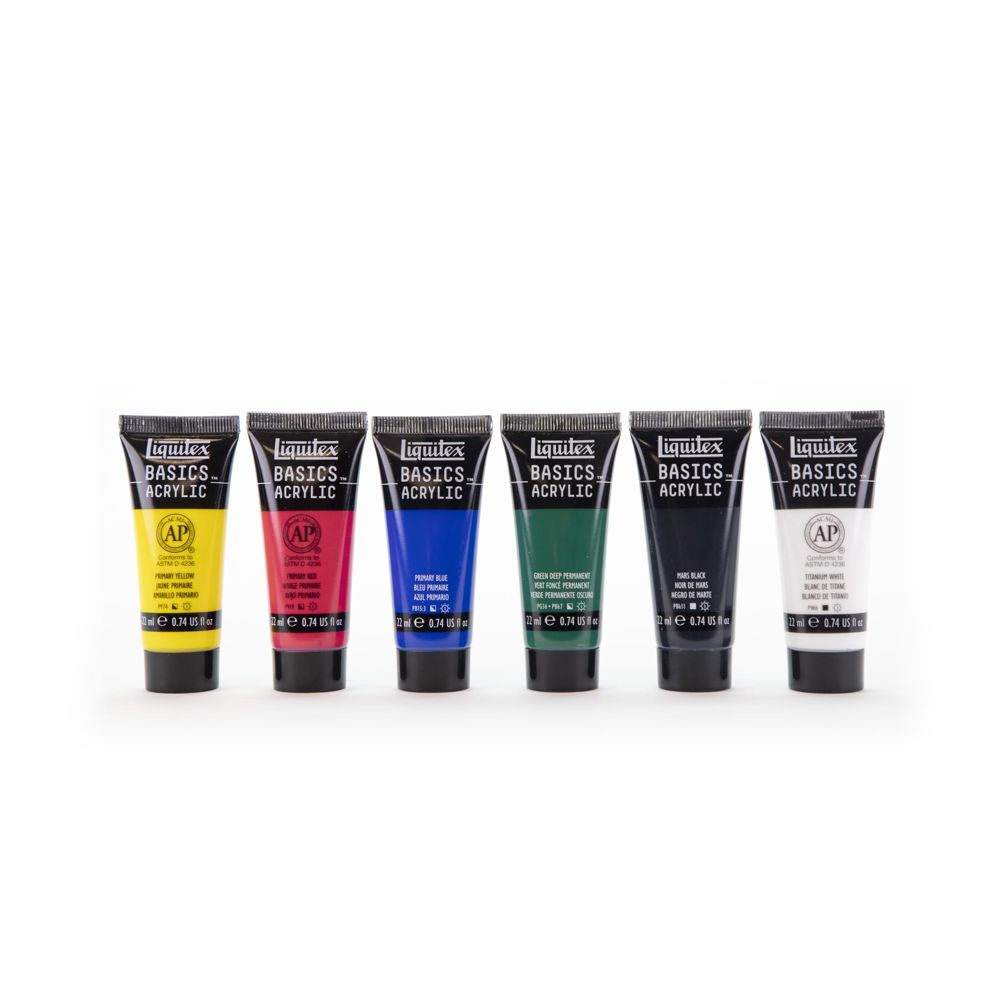 Liquitex BASICS Acrylic Paint 22ml/Tube, 6-Piece Set