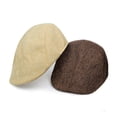 thumbnail image 3 of Joernso Men Retro Advanced Hat Solid Color Casual Portable Breathable Sun Protection Anti-UV Literary Newsboy Hat Forward Cap Beret, 3 of 8