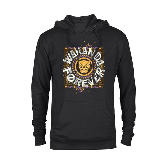 Marvel Black Panther Wakanda Forever Emblem - Pullover Hoodie for Adults - Customized-Black
