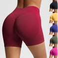 thumbnail image 3 of Vhkiploz Booty Shorts for Women High Waisted Solid Color Pull On Shorts Stretch Yoga Running Gym Sweat Shorts Running Active Workout Biker Short Dark Green M, 3 of 10