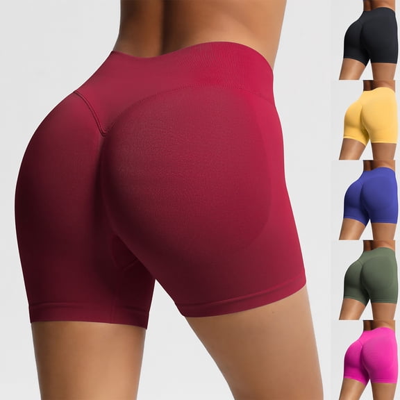 Fartey Women's Workout Gym Shorts Scrunch Butt Lifting Biker Yoga Shorts Soft Breathable Stretch Tummy Control High Waist Running Shorts Green 2XL