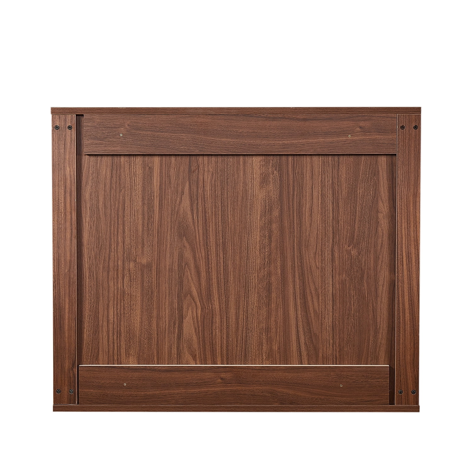 Wall Mount Side Cabinet Open Panel Brown Walnut L 36 in x H 29.9 in x D 11.8 in