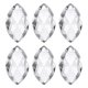 thumbnail image 1 of Uxcell Cuentas Ovaladas de Cristal K9, Paquete de 6, Prismas de 38 mm para Colgar, Decoración de Lámparas de Artesanía, Transparente, 1 of 6