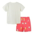 thumbnail image 4 of Toddler Boy Clothes Short Sleeve Prints T Shirt Tops Shorts Sets Clothing Sets,2-Piece,Size 4 Years-5 Years, 4 of 6