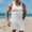 White, variant on Mens Summer Track Suits Solid Waffle Sleeveless Crew Neck Tank Top Drawstring Set
