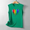 thumbnail image 5 of TDYHUAO Rainbow Heart Tank Tops for Women Summer Crew Neck Sleeveless LGBTQ Shirt Casual Vacation Tanks Lesbian Tank Top, 5 of 5