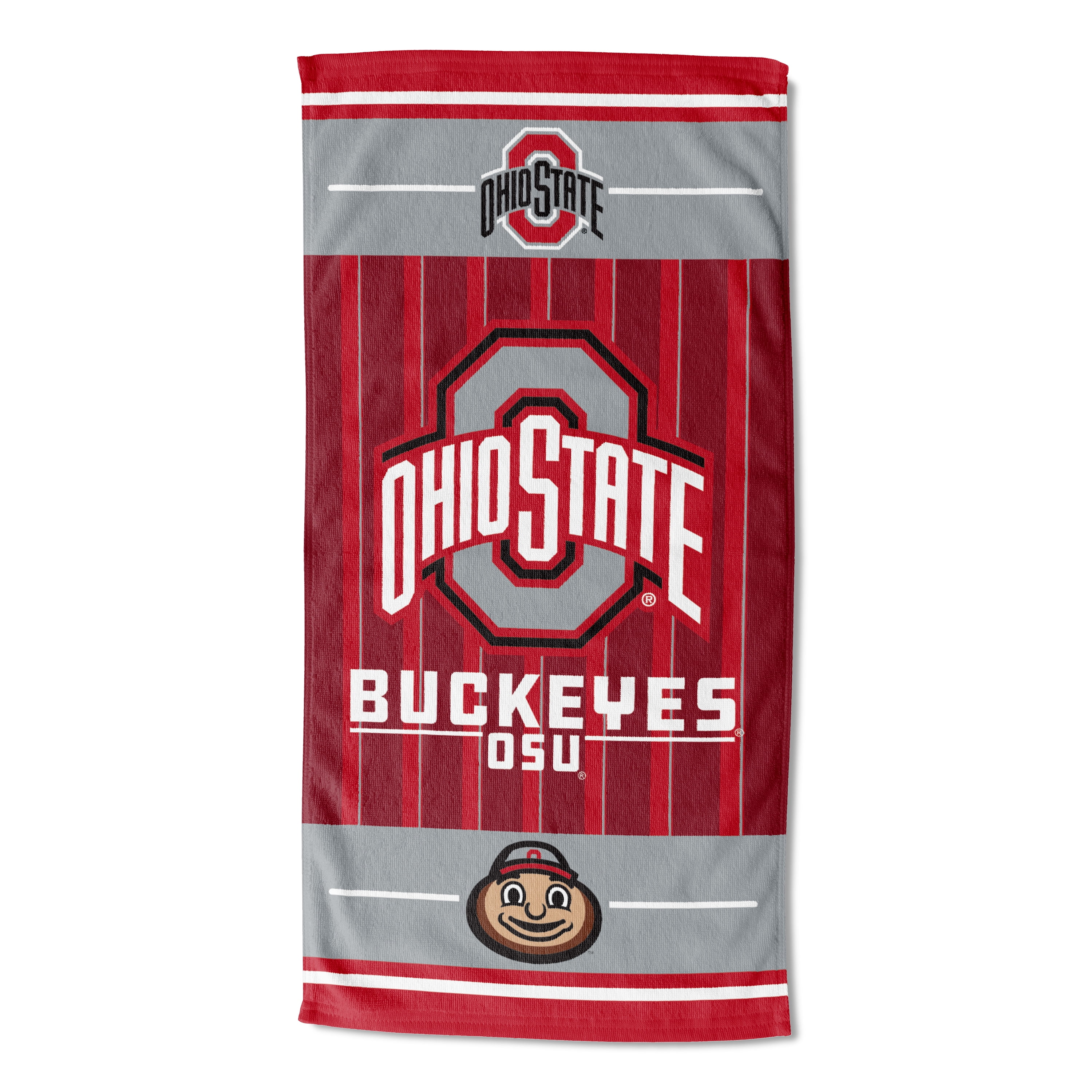 NCAA Ohio State Buckeyes “Borderline” Beach Towel, 30" x 60"
