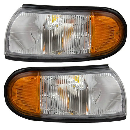 Driver and Passenger Park Signal Side Marker Lights Lamps Replacement for Nissan Mercury Van F6XZ 13201 AA