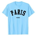 thumbnail image 5 of Tops for Women Trendy Women Workout Long Sleeve Athletic Tees Loose Summer Tops Shoulder Top Casual Tunic for Yoga Short Sleeve Shirt Loose Women's Long Shirts Shirts Graphic Tees Summer Top Sky Blue, 5 of 5