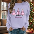 thumbnail image 4 of Christmas Sweaters for Women Oversized Sweatshirt&nbsp;Plus Crewneck Sweatshirt Plain Long Sleeve Crop Top Black, 4 of 5