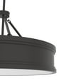 thumbnail image 4 of Hunter - Capshaw 6-light Noble Bronze, Large Pendant Light, Dimmable, Formal Style, Drum Shaped, for Bedrooms, Dining, Living Rooms - 19612, 4 of 7