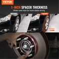 thumbnail image 2 of 1 x 6 x 5.5 Wheel Spacer Adapter 6 Lug Forged 4PCS Black, 2 of 7