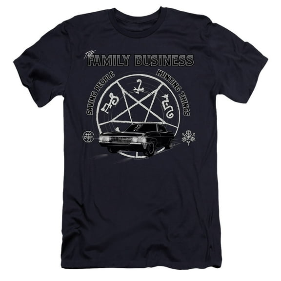 Supernatural - Saving People And Hunting - Premium Slim Fit Short Sleeve Shirt - Large